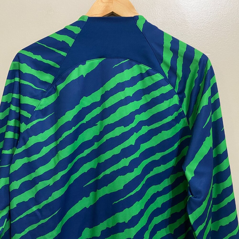Nike Brazil National Team Anthem Knit Soccer Jacket Mens L Brasil DR9018-490 NEW - Picture 6 of 9